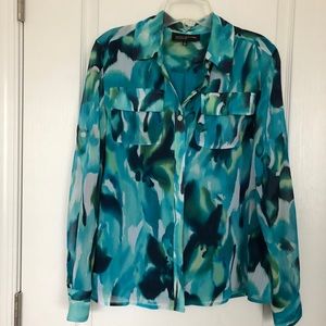 Long-sleeve, button down, lined, lightweight shirt